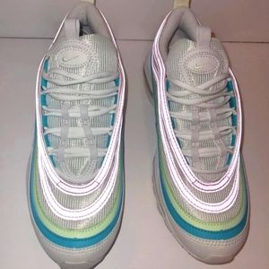 Nike Air Max 97 "White/Volt/Pink/Blue" easter Shoe *read description* like new